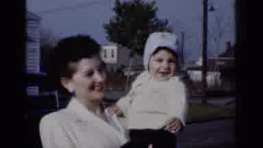 New York (1950): Mother And Son In The Street