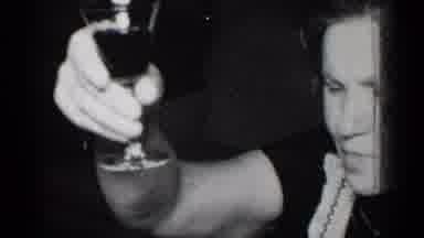 New York (1950): Women Holding Up Her Wine Glass Smiling And Talking