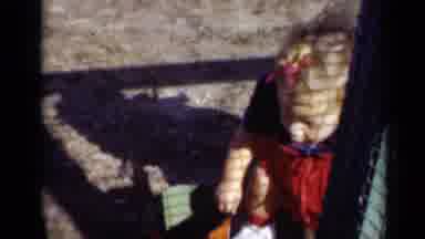 New York (1950): Small Child Red Dress Bow Playground Bucket Blond Only Playground