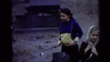 New York (1950): Kids Gathered Around A Campfire Roasting Marshmallows