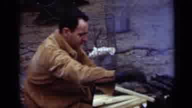 New York (1950): Man Touches His Head While Drinking A Beer In His Front Lake
