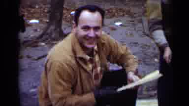 New York (1950): Group Of Friends Starting A Fire To Roast Marshmallows