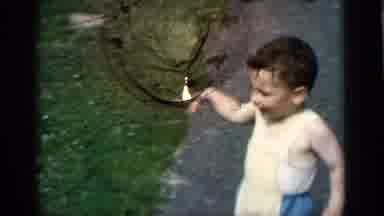 New York (1951): Kids Playing On Yard With Each Other Running Around