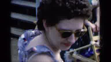 New York (1951): Three Women In Sleeveless Sundresses And Sunglasses Place Wooden