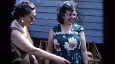 New York (1951): Group Of Ladies Laughing And Acting Silly In Front Of Camera On