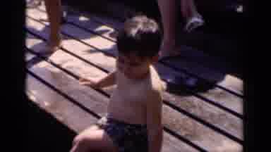 New York (1951): Archive Footage Little Boy Paddling And Then Climbing In To Water