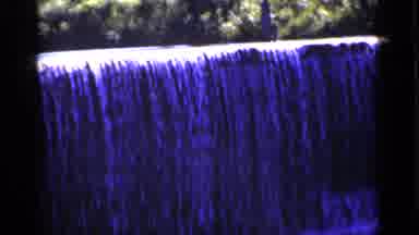 New York (1951): Exquisite Captivating Waterfall Flowing Extremely Fast Down Large