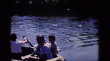 New York (1951): Boy Rows A Small Boat With 4 Passengers