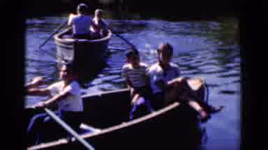 New York (1951): A Boy Rows A Rowboat In A Lake With 2 Adult Female And Two Young