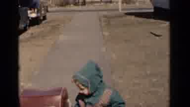 New York (1951): Boys Smiles Then Another Child Toddler Baby Stroller Then Two Of