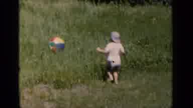 New York (1951): Baby Is Walking Towards The Ball With A Lot Of Happiness