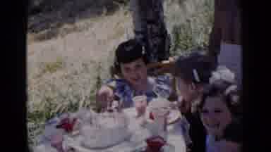 New York (1951): Four Girls And Two Boys Are Taking Their Meal Or Breakfast