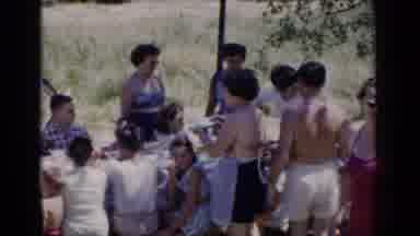 New York (1951): People At Large Outdoor Picnic On A Bright Sunny Day