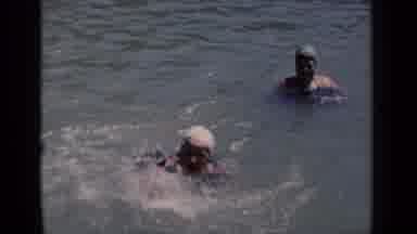 New York (1951): Lady Attempts To Swim In Deep Waters