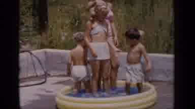 New York (1951): Little Boy In A Wading Pool Slaps Little Girl And Gets Slapped By