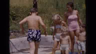 New York (1951): Kids Playing With Each Other And Playing In The Small Pool