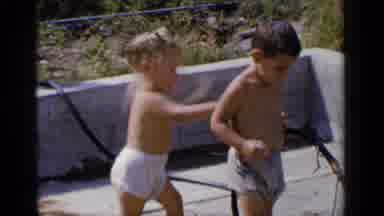 New York (1951): Girl Angry With Friend And Pushing Him To Tipped On The Floor