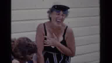 New York (1951): Two Older Women Hanging Out With Each Other Outside And Laughing