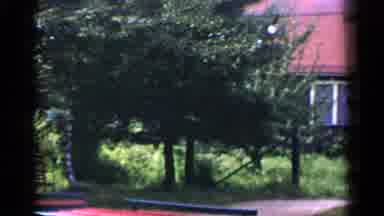New York (1951): Side Of Wooden House And View Of Empt Park Area With Numerous