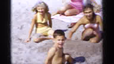 New York (1951): Children Are Playing In The Sand At A Beach