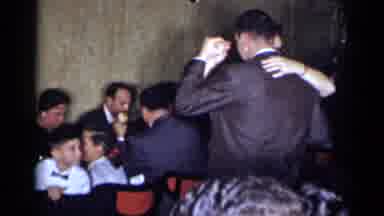 New York (1954): Man And Woman Dance While Adults And Kids Sit At Tables Eating