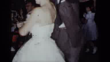 New York (1954): Bride And Groom Dancing With Each Other In Wedding As People