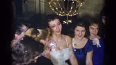 New York (1954): Women At Party In Group Talking To A Man They Are Dressed Up