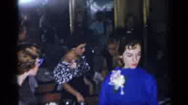 New York (1954): People Gathered Together Happily Dressed Beautifully For Special