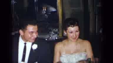 New York (1954): People At A Wedding Enjoying Their Drinks And Food