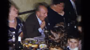 New York (1954): Polish People Reception Eating At The Table