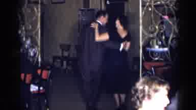 New York (1954): Couple In Formal Clothing Dancing In A Restaurant With Ornate