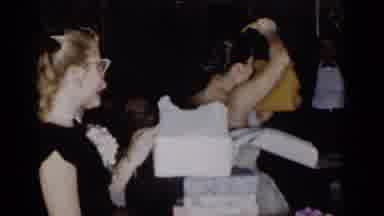 New York (1954): Woman Opens Present Spins Around Presentation Of Gift Yellow