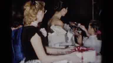 New York (1954): Bride In A Wedding Opening Her Presents