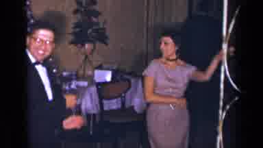 New York (1954): Group Of Many People At Black Tie Event Maybe A Wedding With A