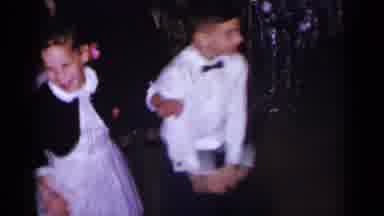 New York (1954): A Little Boy And Little Girl Dancing Among Adults Dressed For A