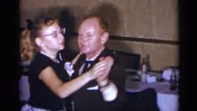 New York (1954): Couples Dancing Around In Banquet Room Dinner Tables In