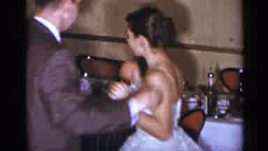 New York (1954): Good Looking Couple Dressed In Nice Suite Beautiful Elegant Gown