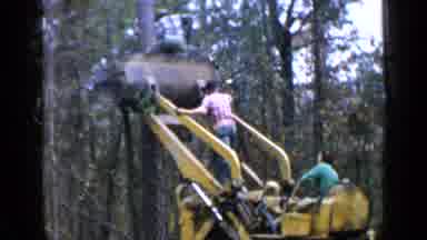 Birmingham Alabama (1957): Climbing A Big Machine To Help Cut Down The Trees