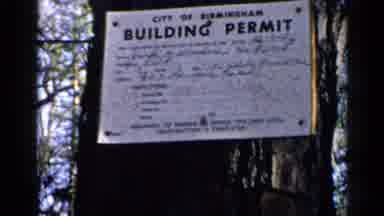 Birmingham Alabama (1957): Building Permit In Birmingham