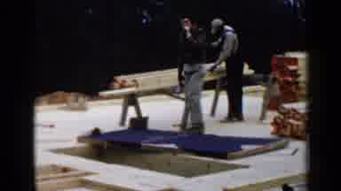 Birmingham Alabama (1957): Vintage Men Building Wooden Frame House