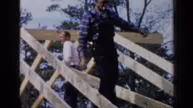 Birmingham Alabama (1957): Two Construction Workers Constructing The Roof Of A