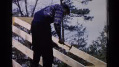 Birmingham Alabama (1957): Short Color Film Of A Man Hammering Nails Into A