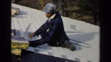 Birmingham Alabama (1957): Roofers Building The Roof On A House