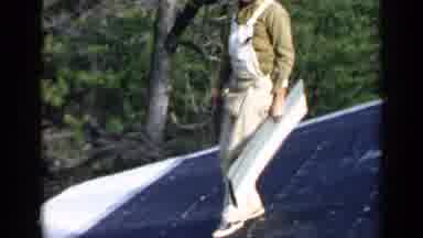 Birmingham Alabama (1957): Roof Workers Building Together