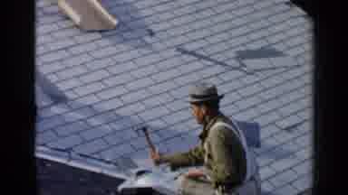 Birmingham Alabama (1957): Footage Shows A Man Laying Down Bricks Building A House