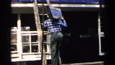 Birmingham Alabama (1957): Man Climbing On The Wooden Stairs Of The House To Go On