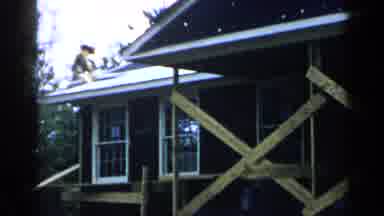 Birmingham Alabama (1957): Man Working On Home Renovation On A Sunny And Hot Day