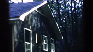 Birmingham Alabama (1957): Men Working On Roof Of House In The Woods
