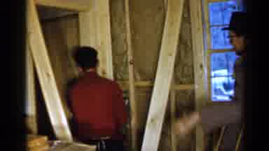 Birmingham Alabama (1957): Two People Measuring Wood And Making A Shed Or Possibly