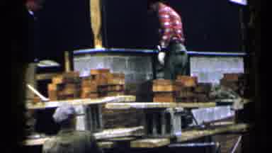 Birmingham Alabama (1957): Shows Three Men Half Way Through Building A House
